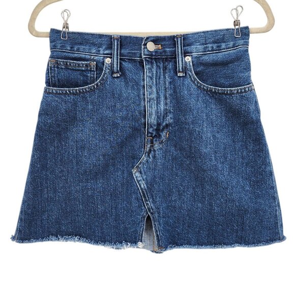Madewell Ridge Denim A-Line Short Mini Jean Skirt Womens 26 - Picture 11 of 11